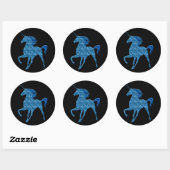 Blue Fire Unicorn Stickers (Vel)