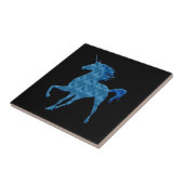 Blue Fire Unicorn Tile Tegeltje (Zijkant)