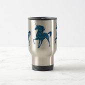 Blue Fire Unicorn Travel Mug Reisbeker (Center)