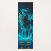 Blue Fire Wolf Yogamat (Achterkant)