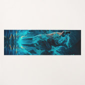 Blue Fire Wolf Yogamat (Voorkant (horizontaal))
