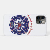 Blue Firefighter Badge Logo Persoonlijk Case-Mate iPhone Case (Achterkant (horizontaal))