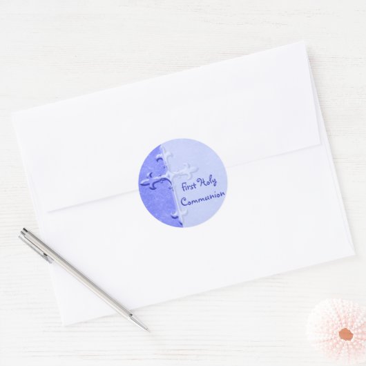Blue First Holy Communion Sticker (Envelop)