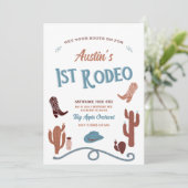 Blue First Rodeo Kaart (Staand voorkant)