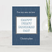 Blue First Vaderdag Son in de rechten Kaart (Voorkant)