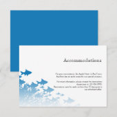 Blue Fish and Coral Wedding Insert Informatiekaartje (Voorkant / Achterkant)