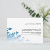 Blue Fish and Coral Wedding Insert Informatiekaartje (Staand voorkant)