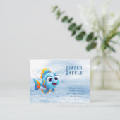 Blue Fish Baby shower Behuizing Kaart (Staand voorkant)