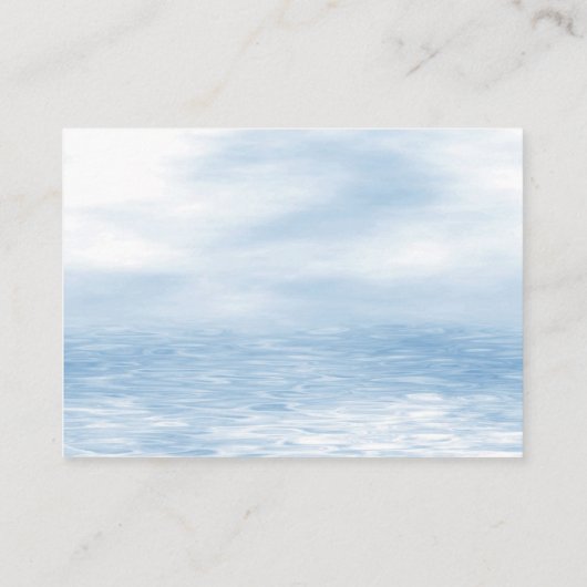 Blue Fish Baby shower Behuizing Kaart (Achterkant)