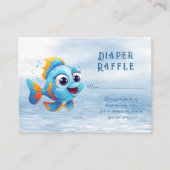 Blue Fish Baby shower Behuizing Kaart (Voorkant)