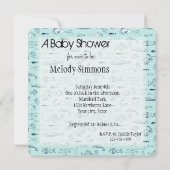 Blue Fish-Baby shower Kaart (Achterkant)