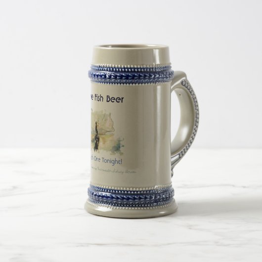 Blue Fish Beer Stein Bierpul (Voorkant rechts)