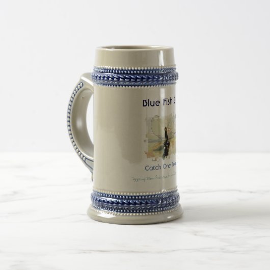 Blue Fish Beer Stein Bierpul (Voorkant links)