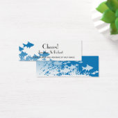 Blue Fish Coral Wedding Drink Tickets Mini Visitekaartjes (Bureau)