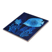 Blue Fish Deep Blue Zeeen Marine Life Ocean Theme Tegeltje (Zijkant)
