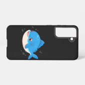 Blue Fish Drawing, Cartoon Style Samsung Galaxy Hoesje (Achterkant horizontaal)