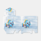 Blue Fish Favor Box Bedankdoosjes (Uitgevouwen)