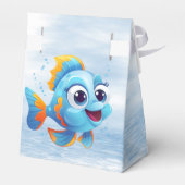Blue Fish Favor Box Bedankdoosjes (Achterkant)