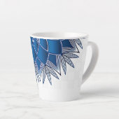 "Blue Fish" kleine latte koffie Mok (Rechterhoek)