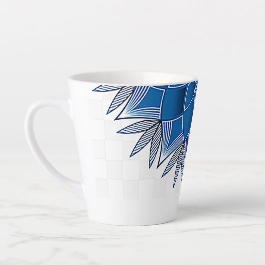 "Blue Fish" kleine latte koffie Mok (Links)