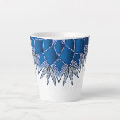 "Blue Fish" kleine latte koffie Mok (Voorkant)