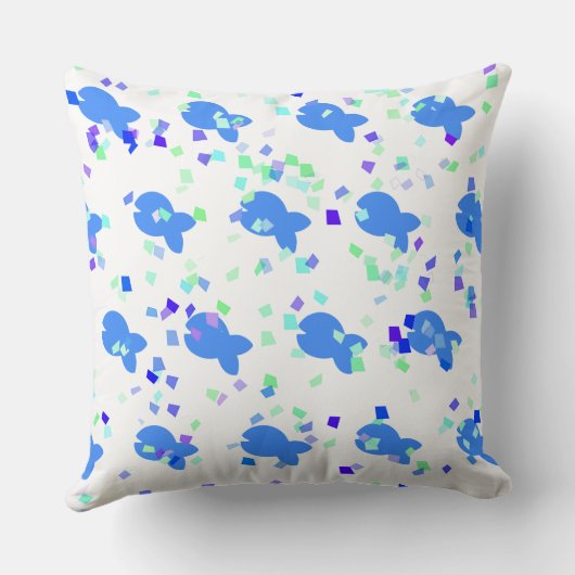 Blue Fish Kussen (Achterkant)