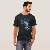 Blue fish Pattern T-shirt (Voorkant volledig)