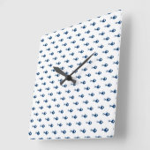 Blue Fish Pattern Wall klok (Hoek)