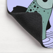 Blue Fish Personalized Mousepad Muismat (Hoek)