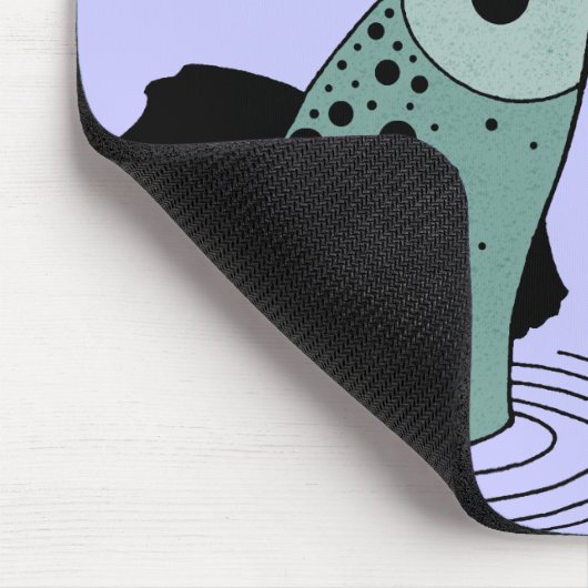 Blue Fish Personalized Mousepad Muismat (Hoek)