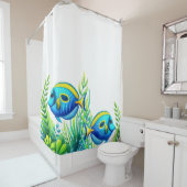 Blue Fish Shower Curtain Douchegordijn (In situ)