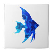 Blue Fish Silhouette Tegeltje (Voorkant)