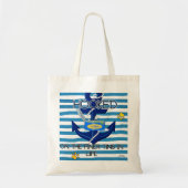 Blue Fisherman esthetische Humor voor dierenliefhe Tote Bag (Voorkant)