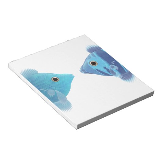 blue fishes notitieblok (Schuin)