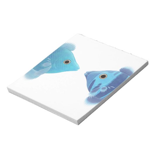 blue fishes notitieblok (Linkerzijde)
