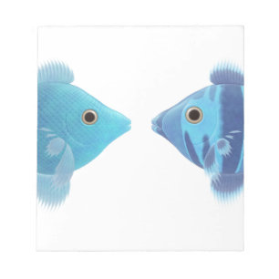 blue fishes notitieblok