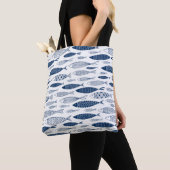 Blue fishes tote bag (Dichtbij)