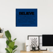 Blue Fitness Poster - geloof! (Thuiskantoor)