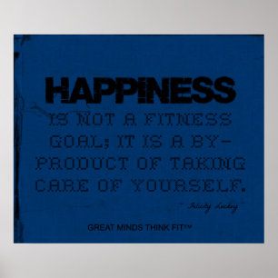 Blue Fitness Poster - Geluk!