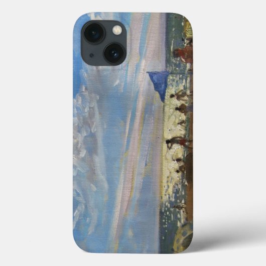 Blue flag and red sun shade Montalivet Case-Mate iPhone Case (Achterkant)