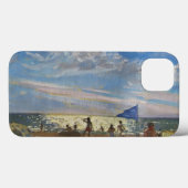 Blue flag and red sun shade Montalivet Case-Mate iPhone Case (Achterkant (horizontaal))