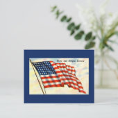 Blue Flag Independence Day Postcard Briefkaart (Staand voorkant)