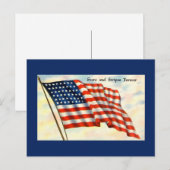 Blue Flag Independence Day Postcard Briefkaart (Voorkant / Achterkant)
