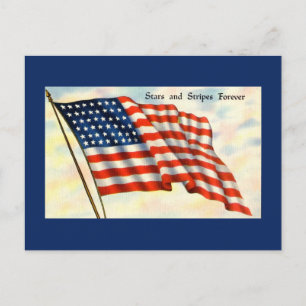 Blue Flag Independence Day Postcard Briefkaart