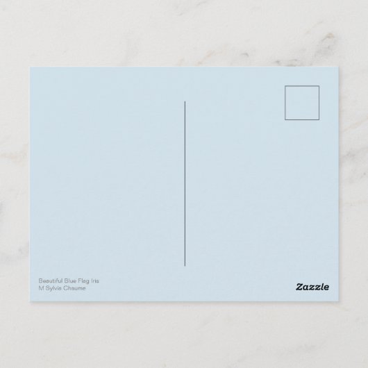 Blue Flag Iris Fleur de Lys French Canada Quebec Briefkaart (Achterkant)