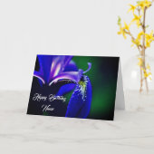 Blue Flag Iris Flower Personalized Birthday Kaart (Gele Bloem)
