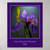 Blue Flag Iris Flower Personalized Poster (Voorkant)