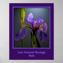 Blue Flag Iris Flower Personalized