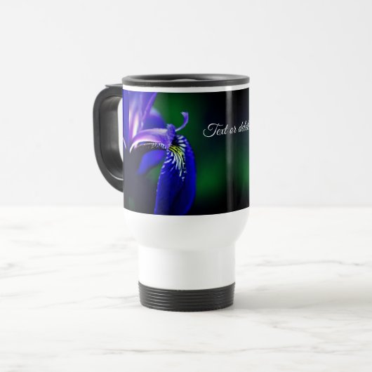 Blue Flag Iris Flower Personalized Reisbeker (Voorkant links)