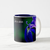 Blue Flag Iris Flower Personalized Tweekleurige Koffiemok (Voorkant rechts)